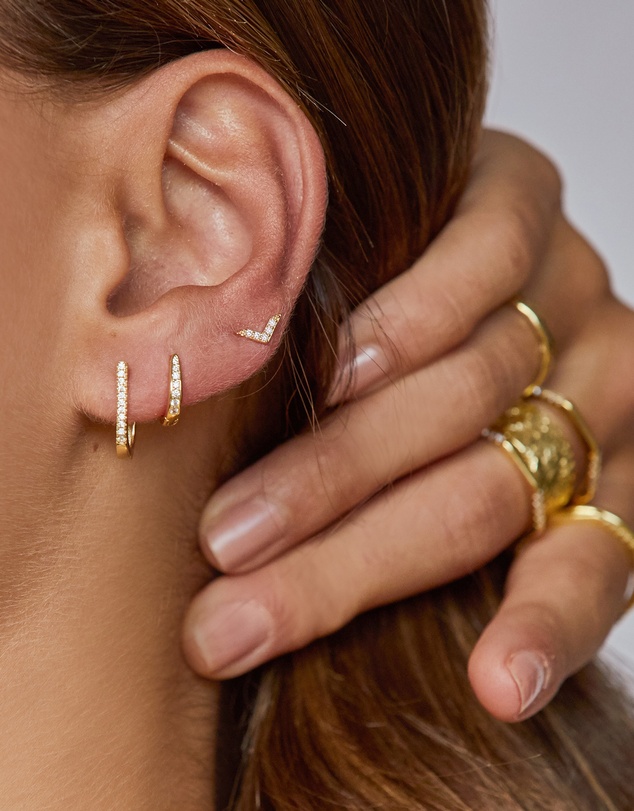 Arms Of Eve - Arrow Gold Stud Earrings