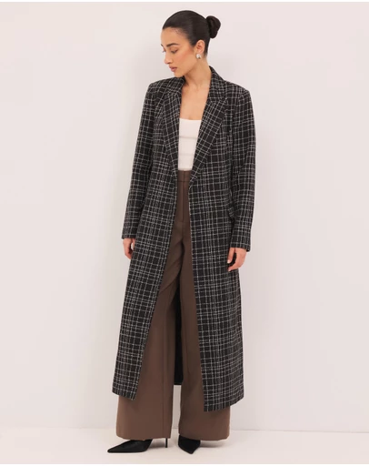 Calli - Nadia Tweed Trench Coat