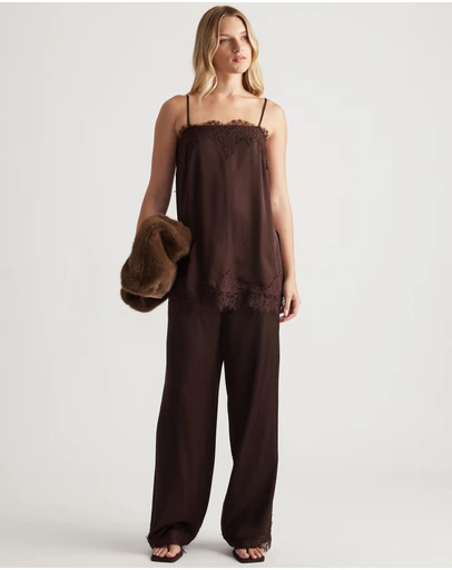 Decjuba - Laine Square Neck Lace Top