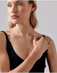 Michael Hill - 0.15 Carat TW Diamond Knots Bolo Bracelet in Sterling Silver