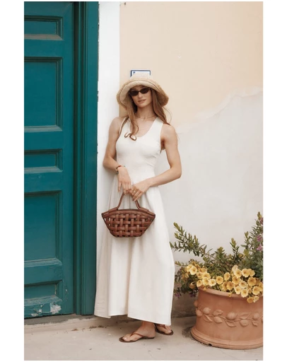 Petal & Pup - Dimity Maxi Dress - Oatmeal