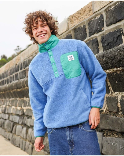 Skwosh - Skwosh Polar Snap Fleece in Blue