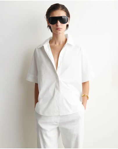COS - Oversized Short-Sleeved Cotton Shirt