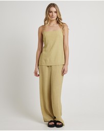 Subtitled - Indra Crinkle Tie Back Top