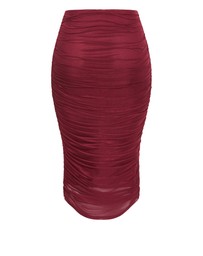 City Chic - Isabell Ruched Midi Skirt