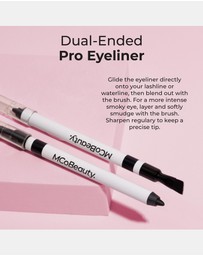MCoBeauty - Dual-Ended Pro Pencil Eyeliner - Black