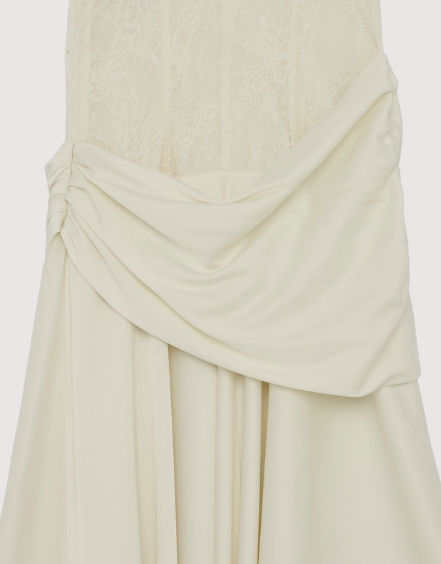 Revibe - Repaired CHANCERY Layla High Neck Lace Panelled Maxi Dress - AU 8