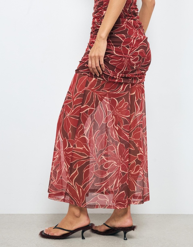 AERE - Polina Mesh Midi Dress