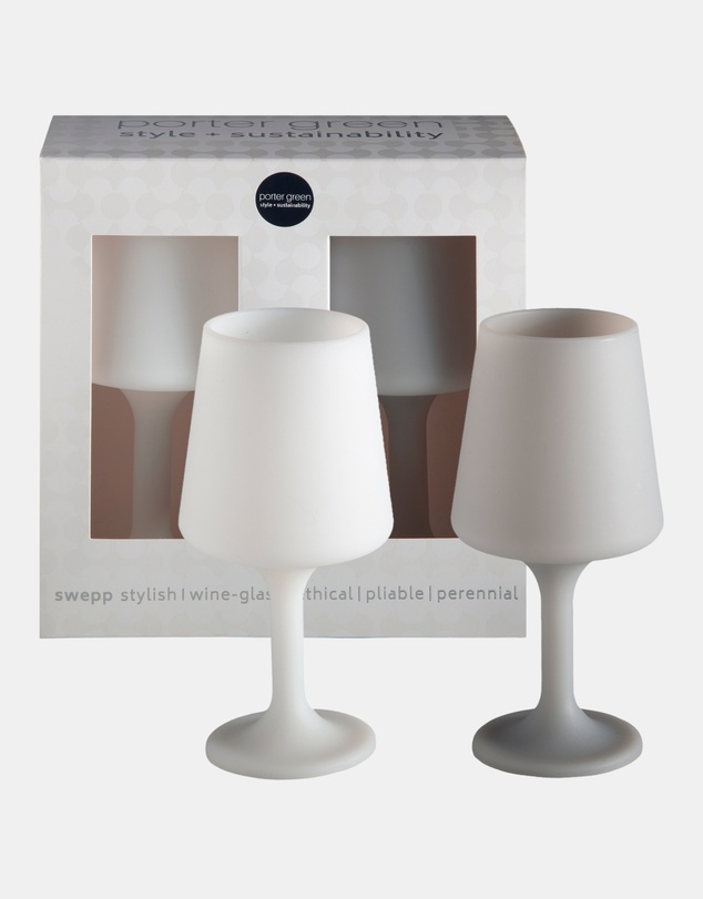 porter green - swepp | silicone unbreakable wine glasses