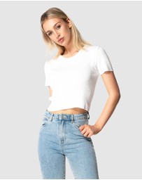 ONEBYONE - Premium Ribbed Crop Tee