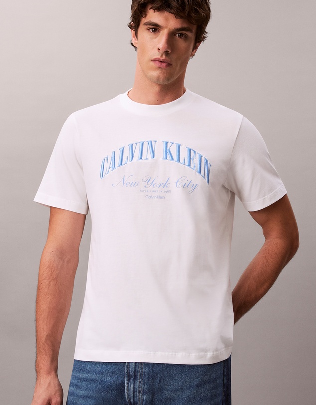 Calvin Klein Jeans - Terry Heritage Logo NYC Graphic Relaxed T-Shirt