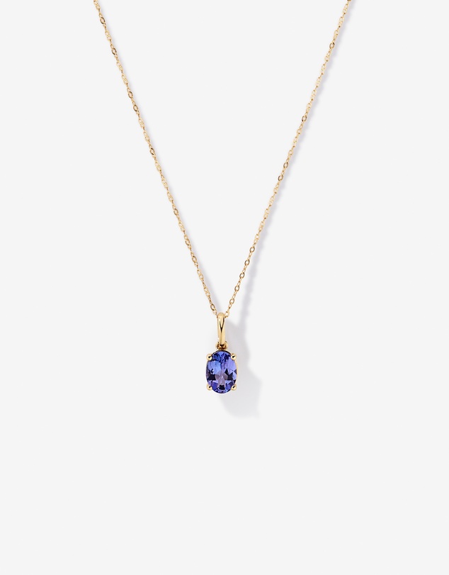 Michael Hill - Tanzanite Solitaire Pendant with Chain in 10kt Yellow Gold