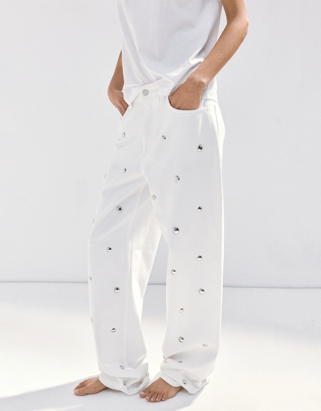 M.N.G - Straight-Fit Jeans with Studs