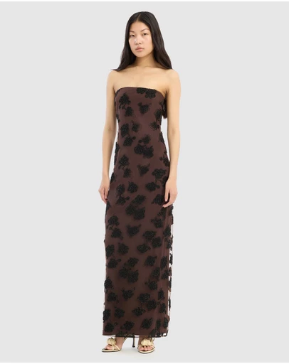 ROTATE - Beaded Maxi Tube Dress