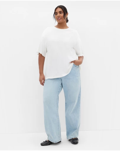 City Chic - Oversized Crew Neck Tee