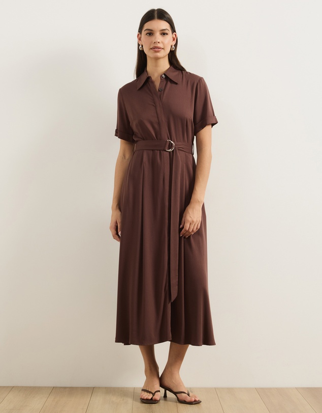 Atmos&Here - Harriet Viscose Twill Midi Dress