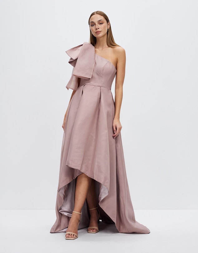 Bariano - Joesephine Bow Hi-Low Ballgown