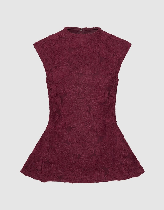 ROTATE - Flower Mesh Top