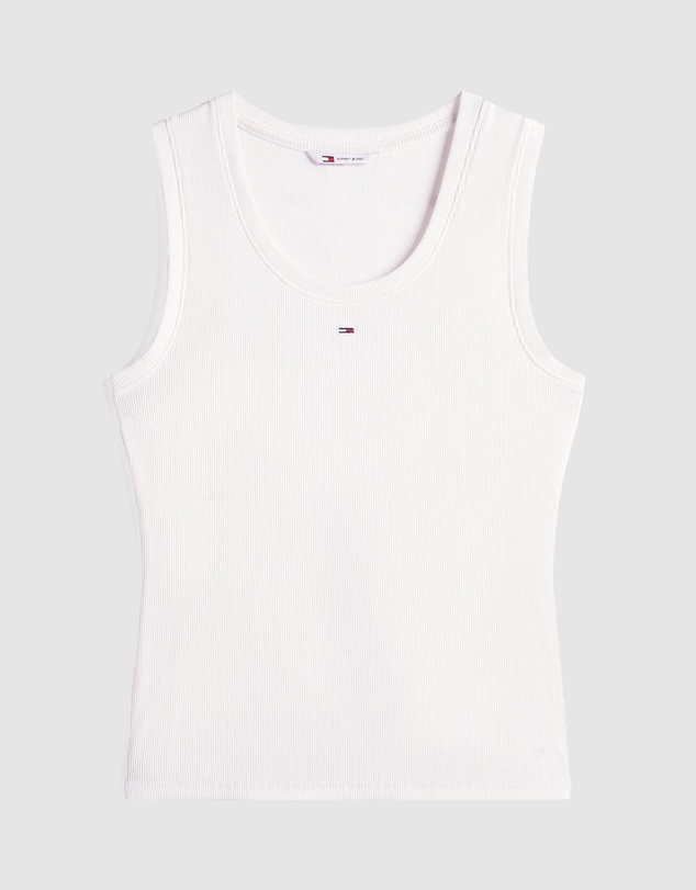 Tommy Jeans - Ribbed Flag Embroidery Slim Tank Top