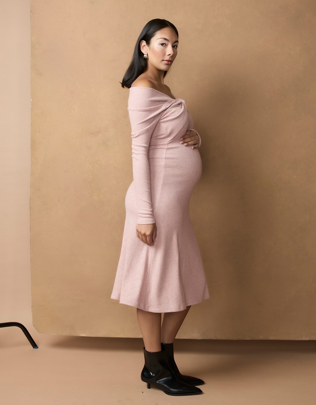 Soon Maternity - Twist Off shoulder Dress