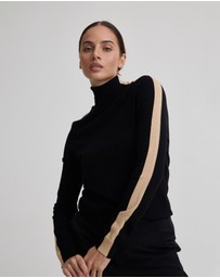 Oxford - Ela Contrast Panel Turtle Neck