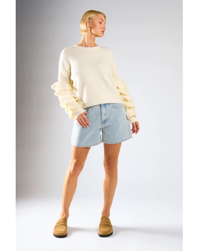 Glamorous - Tiered Ruffle Sleeve Sweater