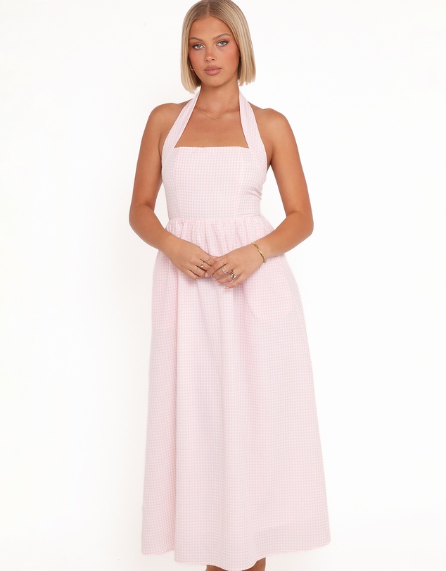 Petal & Pup - Margerie Halter Dress - Pink Gingham
