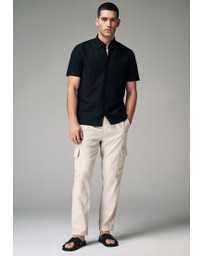 NEXT - Linen Cotton Elasticated Drawstring Cargo