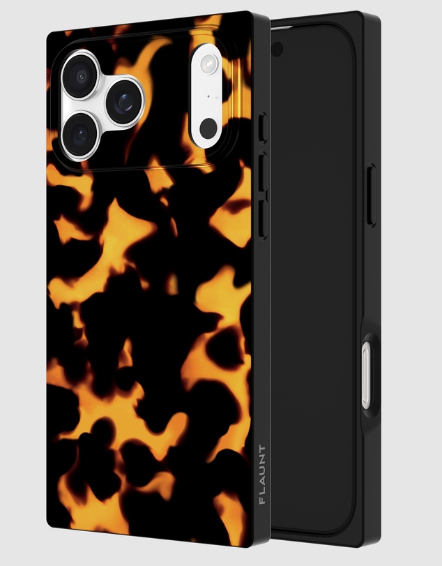 Flaunt - Flaunt Square Tortoise Print MagSafe Case for iPhone 17 Pro Max