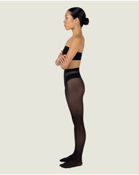 INSTOCK - Energy — 50 Denier Sheer Black Micromesh Patterned Tight