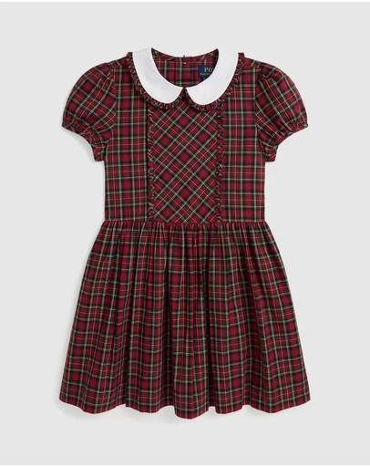 Polo Ralph Lauren - Plaid Ruffled Cotton Poplin Dress - ICONIC EXCLUSIVE - Kids