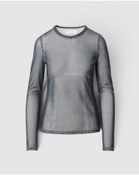 rag & bone - rb Miramar Mesh Long Sleeve Tee