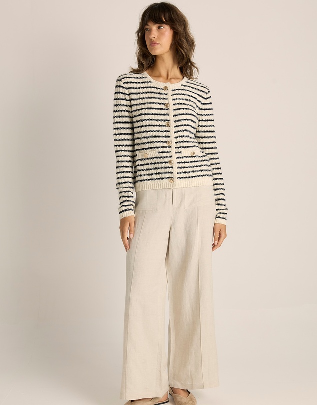 Fate + Becker - Elle Stripe Knit Cardigan