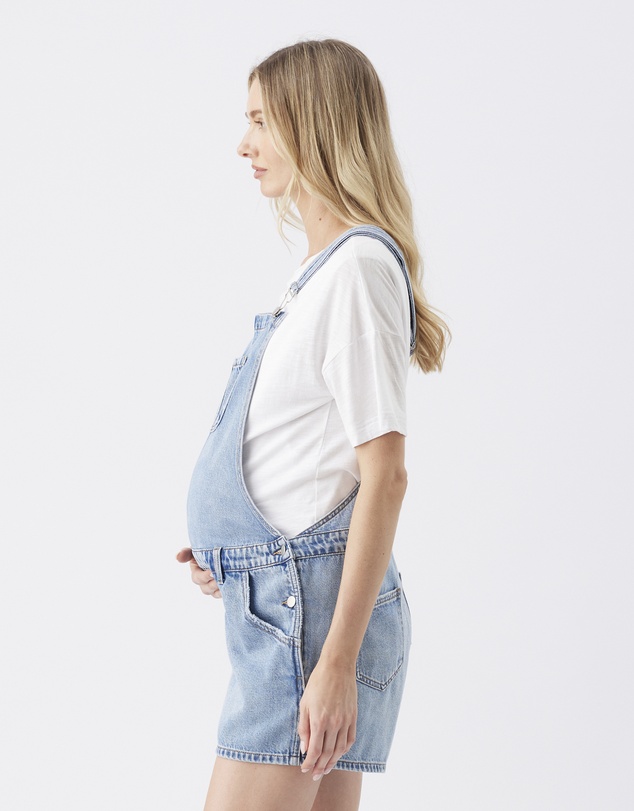 Ripe Maternity - Bre Denim Short Overalls