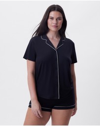 Bras N Things - Emilia Short Sleeve Top - Black