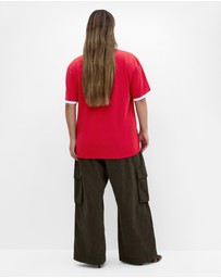 City Chic - Plus sizeGame On Tee - red