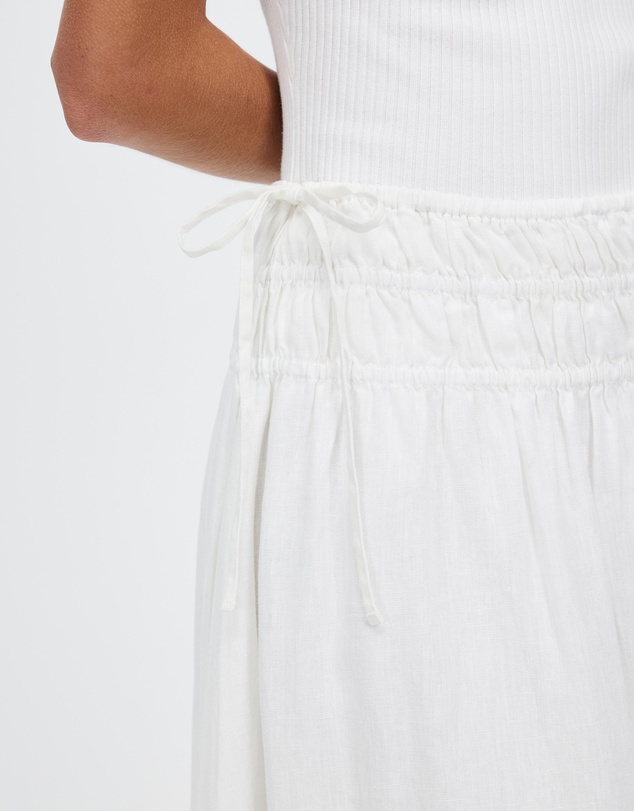 Assembly Label - Fleur Rouched Linen Skirt