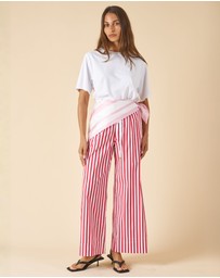 CAMIXA - Palazzo Wide Leg Striped Pants