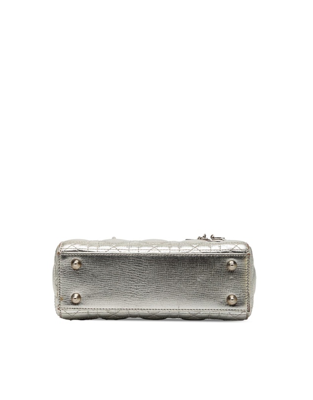 Pre-Loved by Azura Reborn - Pre-Loved Small Metallic Grained Calfskin Cannage My ABCDior Lady Dior