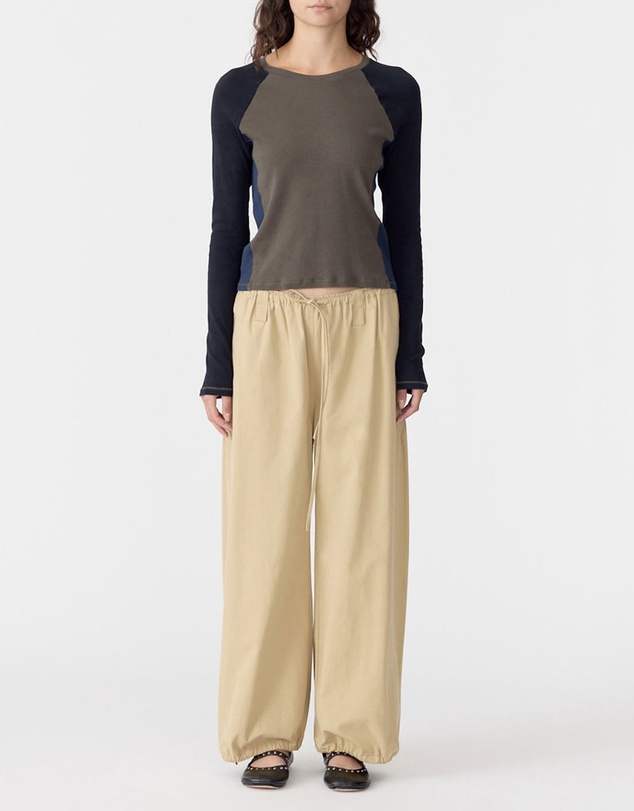 Bassike - Drawstring Detail Pull On Pants