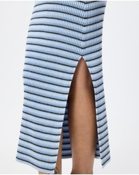 & Other Stories - Striped Rib-Knit Midi Dress
