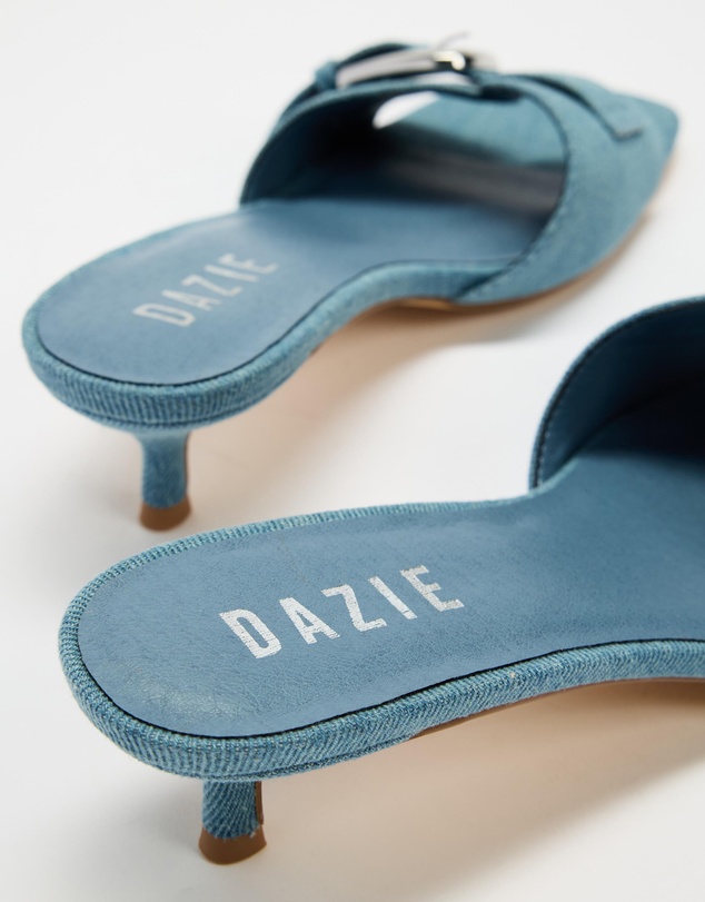 Dazie - Rosetta Buckle Kitten Heels