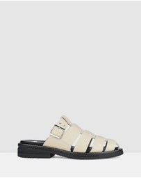 Rollie - Mule Fisherman Croc Flat