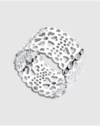Elli Jewelry - Ring Ornament Flower in 925 Sterling Silver