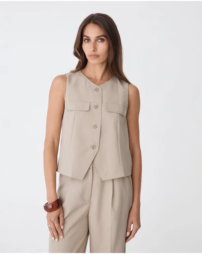 Forcast - Abel Relaxed Pocket Vest