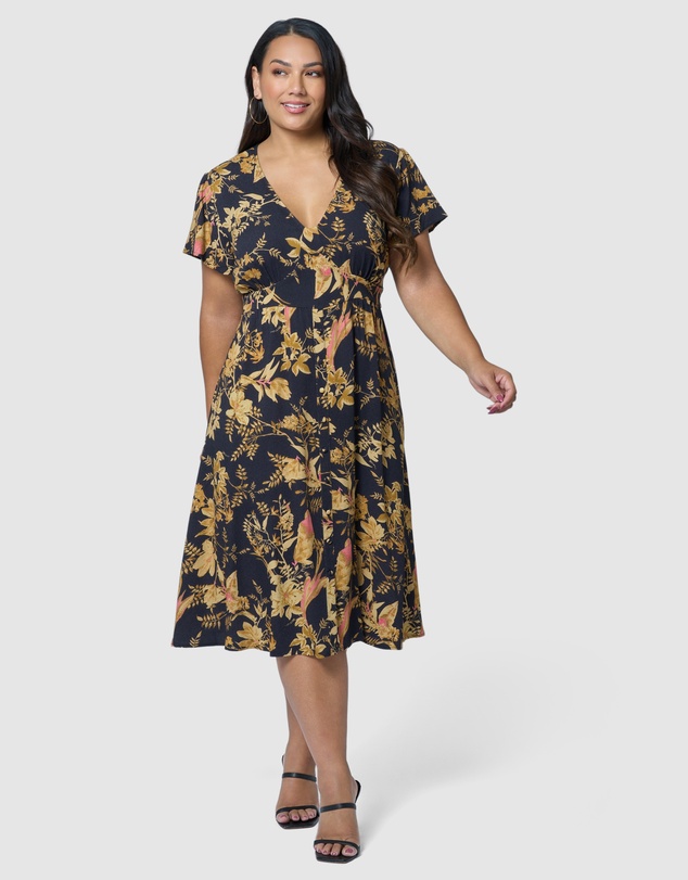Sunday In The City - Night Riot Midi Dress