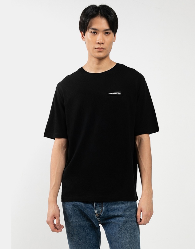 Karl Lagerfeld - Linen Blend Logo T-Shirt