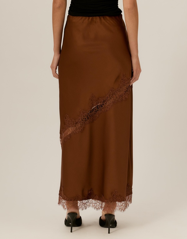 Tussah - Juliette Satin Lace Insert Maxi Skirt