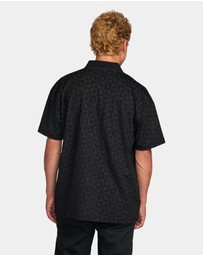 Billabong - Mens Black Star Surf Short Sleeve Polo
