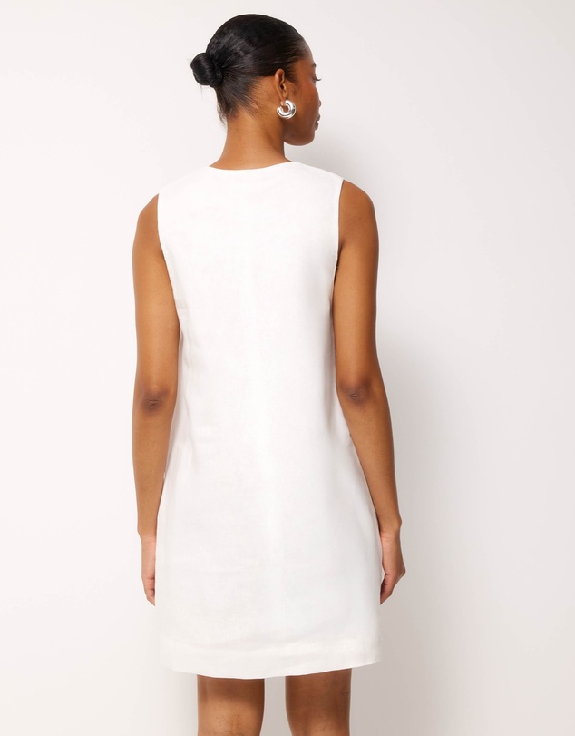 AERE - Orla Linen U-Neck Mini Dress